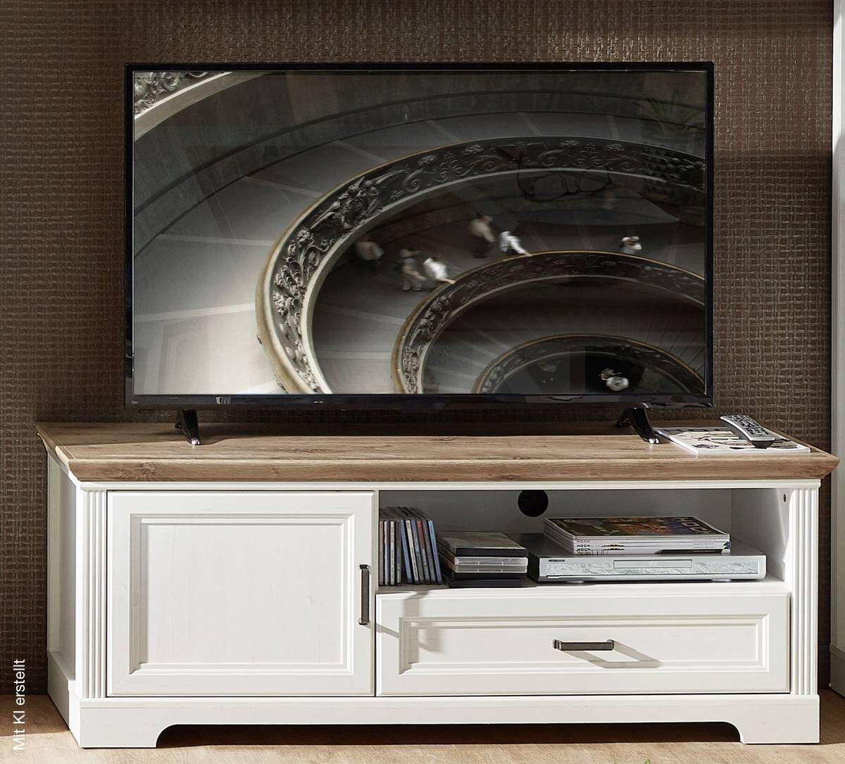 TV-Lowboard Jasmin Eiche Artisan Nachbildung Pinie Nachbildung B/H/T: ca. 143x54x51 cm