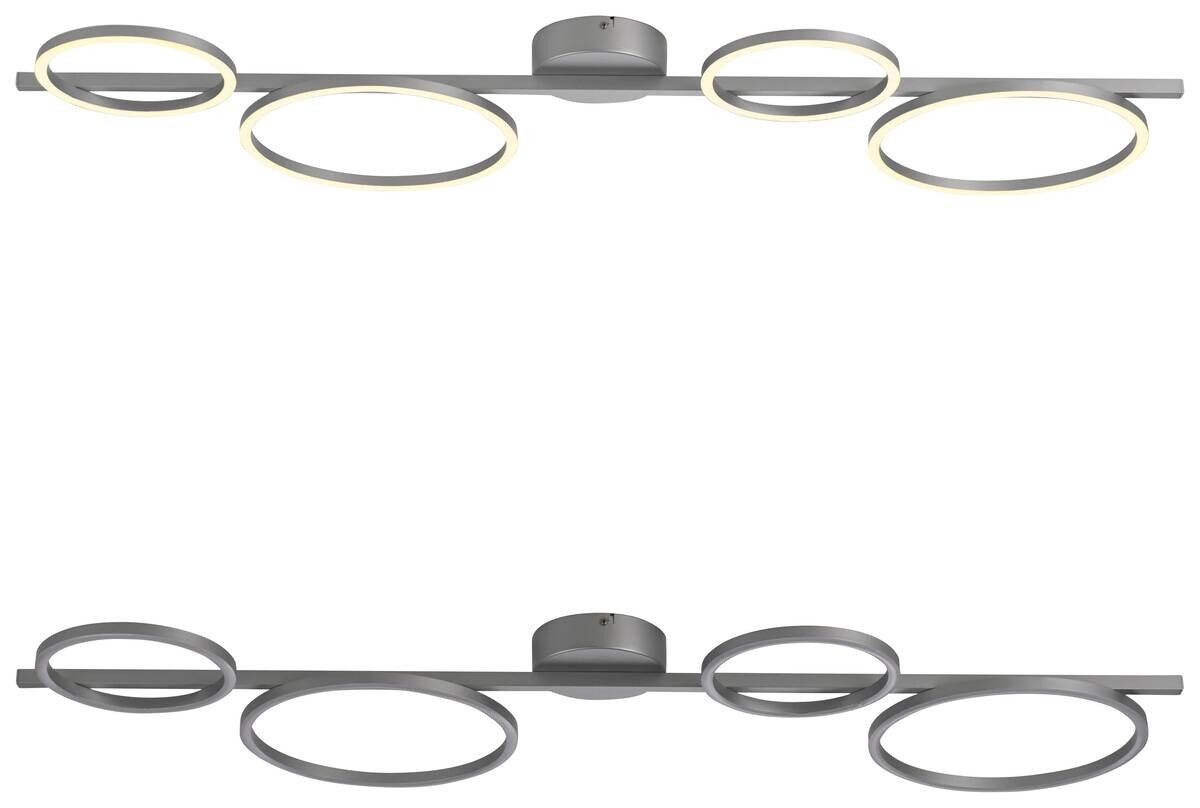 Just Light LED-Deckenleuchte Mini-Ritus silber Metall H/L: ca. 7x120 cm 1 Brennstellen