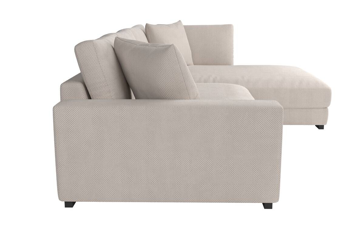 Ecksofa creme Microfaser B/H/T: ca. 300x83x190 cm