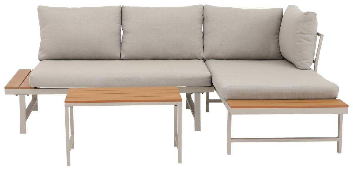 POCOline Gartensitzgruppe Onno hellgrau Stahl