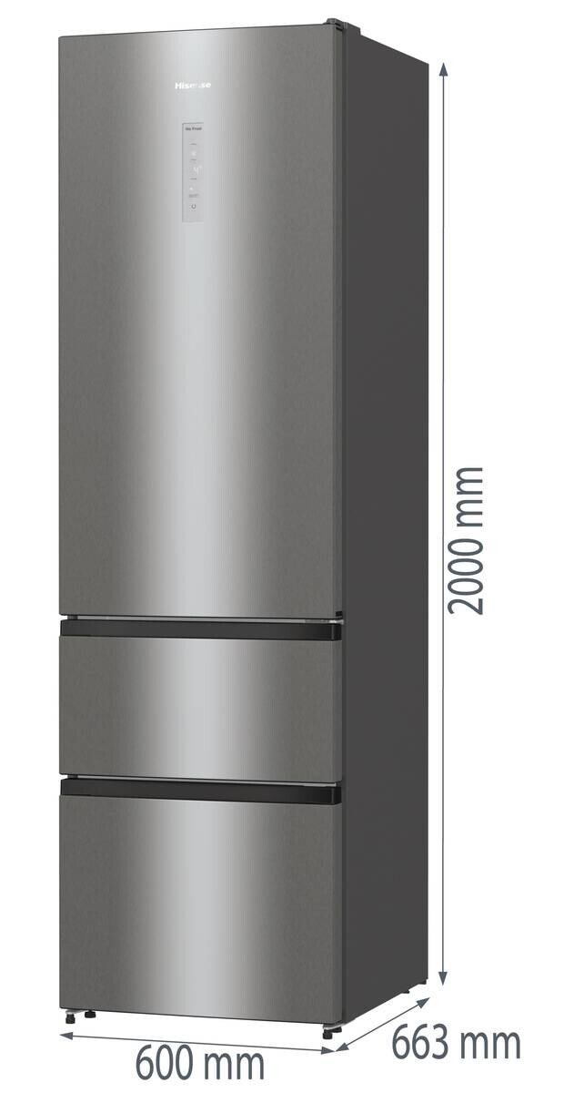 Hisense Kühl-/Gefrierkombination RM469N4ACD Silbergrau