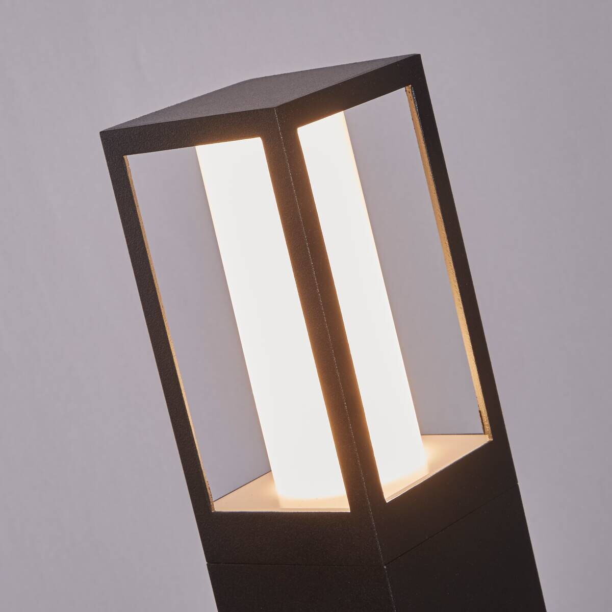 Außenleuchte schwarz weiß B/H/L: ca. 7,5x45x7,5 cm