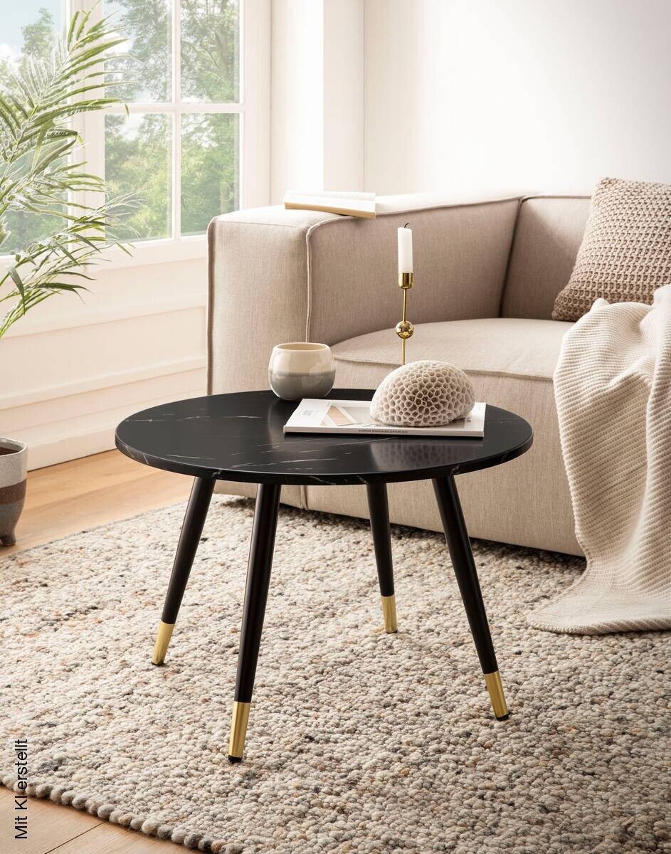 Couchtisch schwarz Marmor Optik B/H/T: ca. 60x41x60 cm