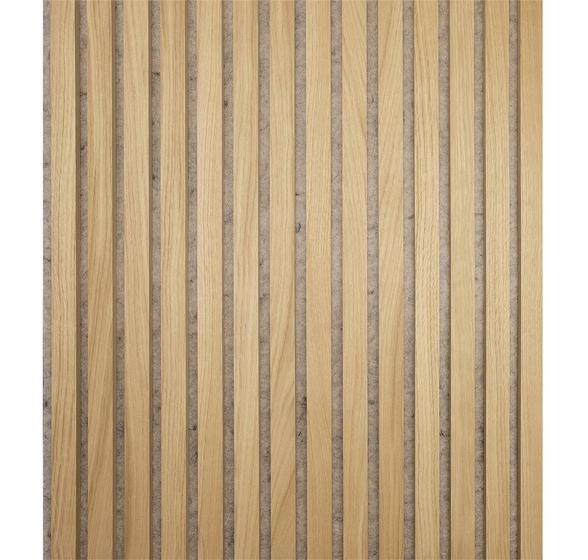 Wand- und Akustikpaneel Eiche natur L/B/H: ca. 1,9x56,1x240 cm pro Stück