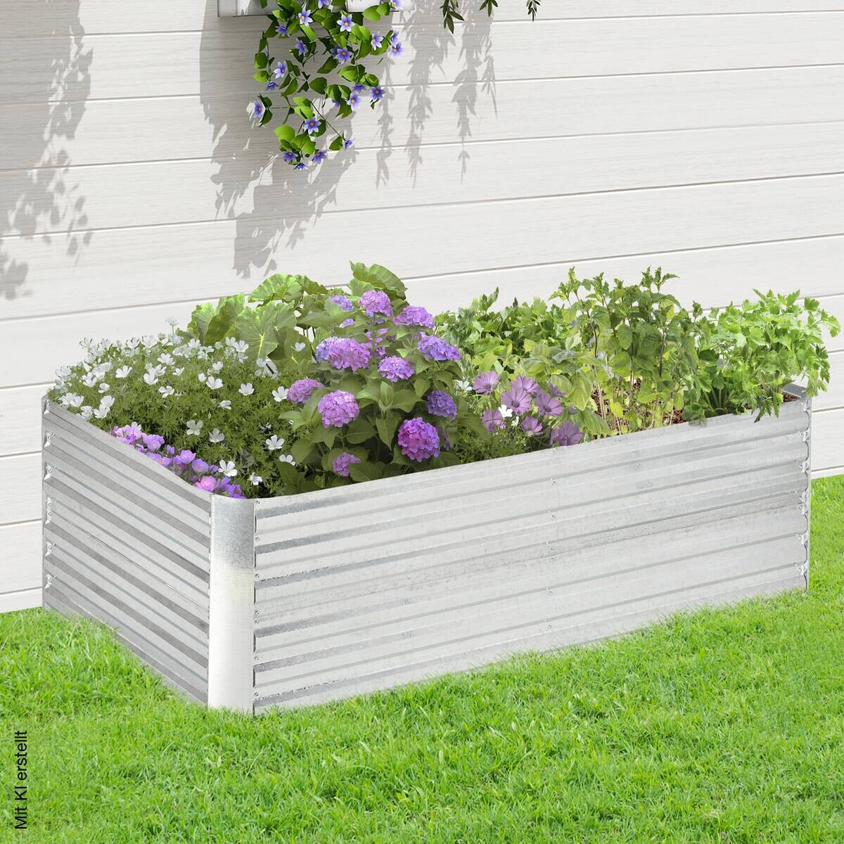 Outsunny Hochbeet silber Stahl B/H/L: ca. 90x59x180 cm