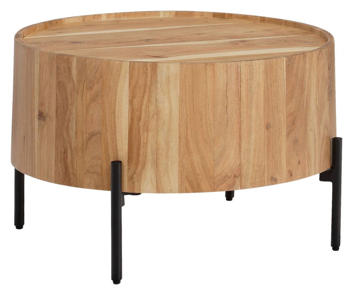 Wohnling Couchtisch Akazie H/D: ca. 41x60 cm