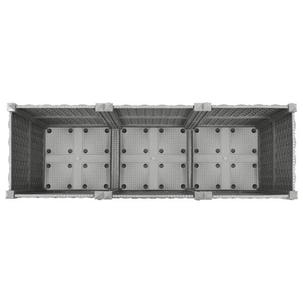 Hochbeet grau Polypropylen B/H/L: ca. 40x38x120 cm
