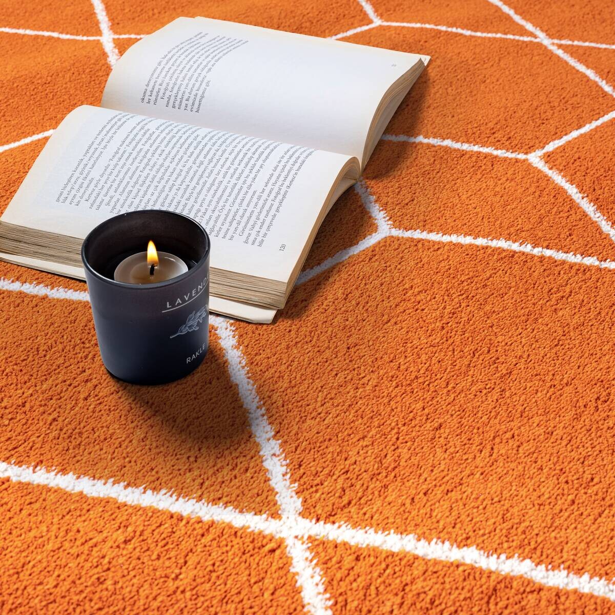 Sanat Teppich Trellis orange B/L: ca. 60x110 cm