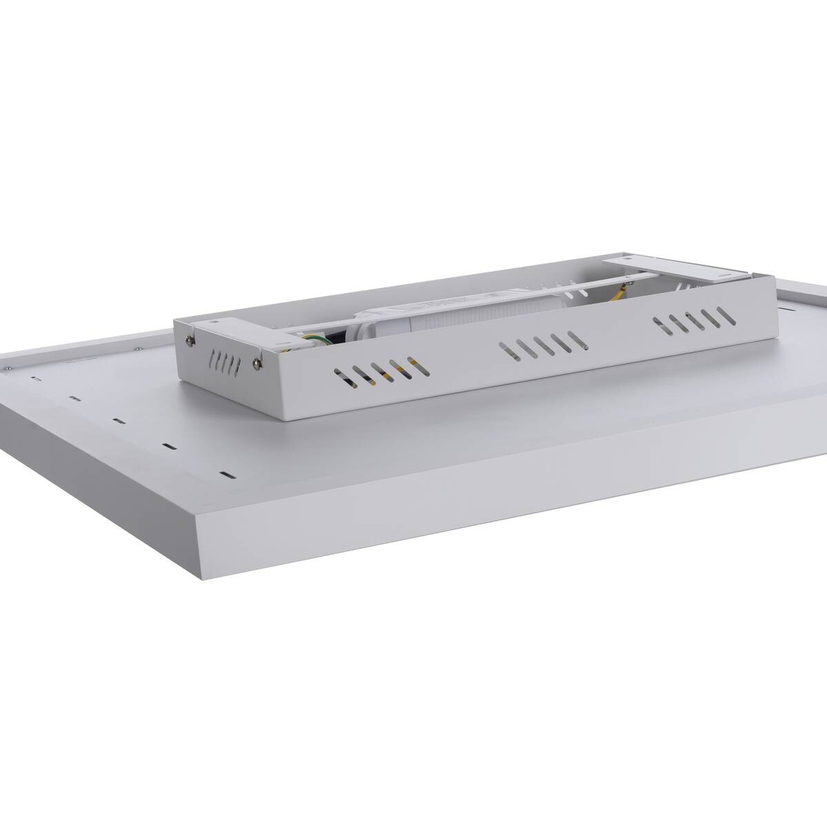 Just Light LED-Deckenleuchte mit Heizfunktion BEROA 18067-16 weiß Kunststoff Metall B/H/T: ca. 60x6,8x60 cm 1 Brennstellen