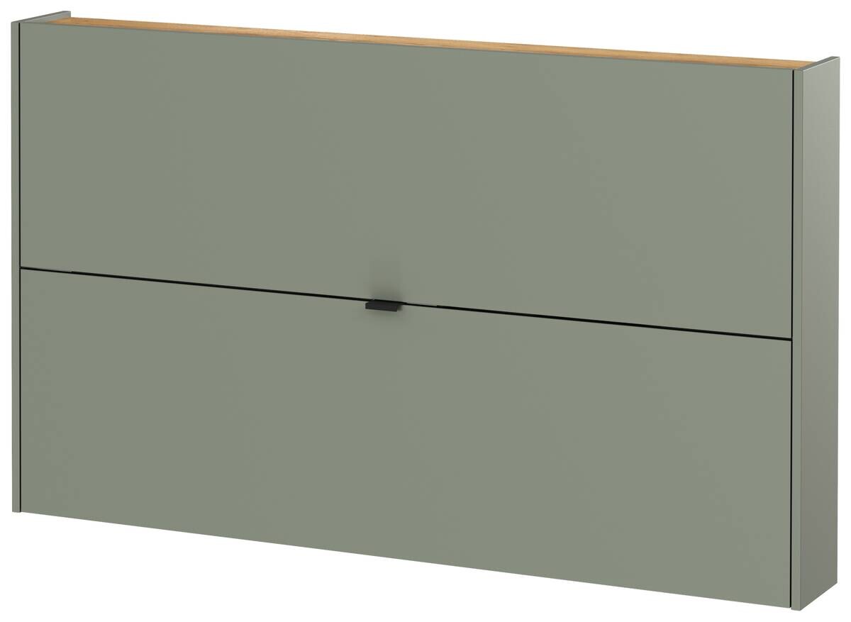 Schuhschrank 1392-629 Eiche Navarra Nachbildung grün B/H/T: ca. 140x85x19 cm