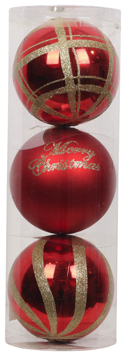 POCOline Weihnachtskugelset rot B/H/L: ca. 15x15x15 cm