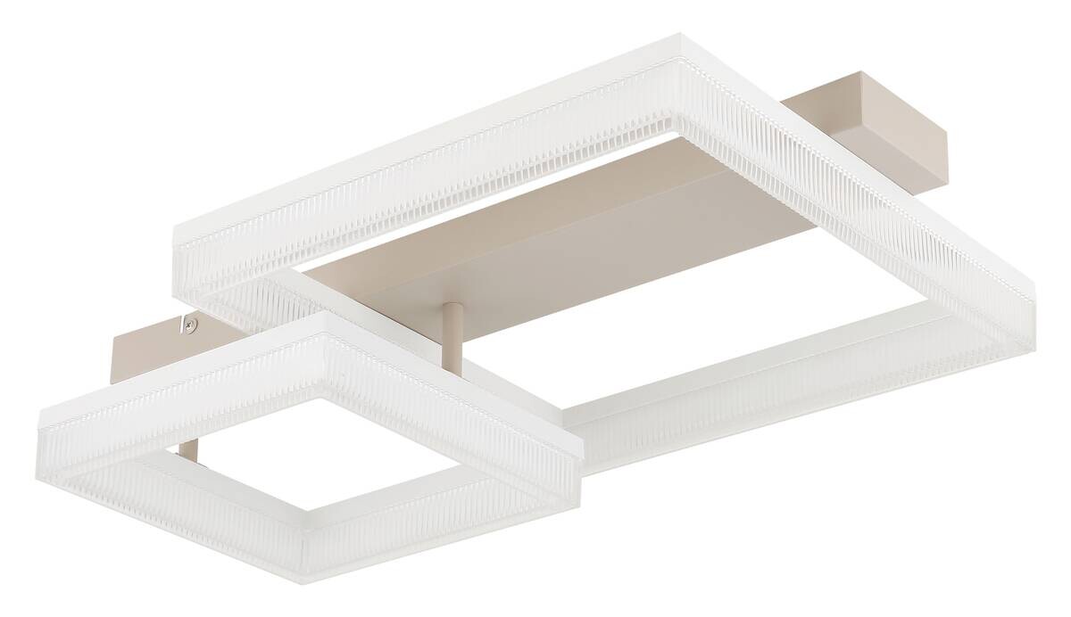 GLOBO Deckenleuchte sand weiß Kunststoff Metall B/H/L: ca. 33x12,3x53 cm 1 Brennstellen