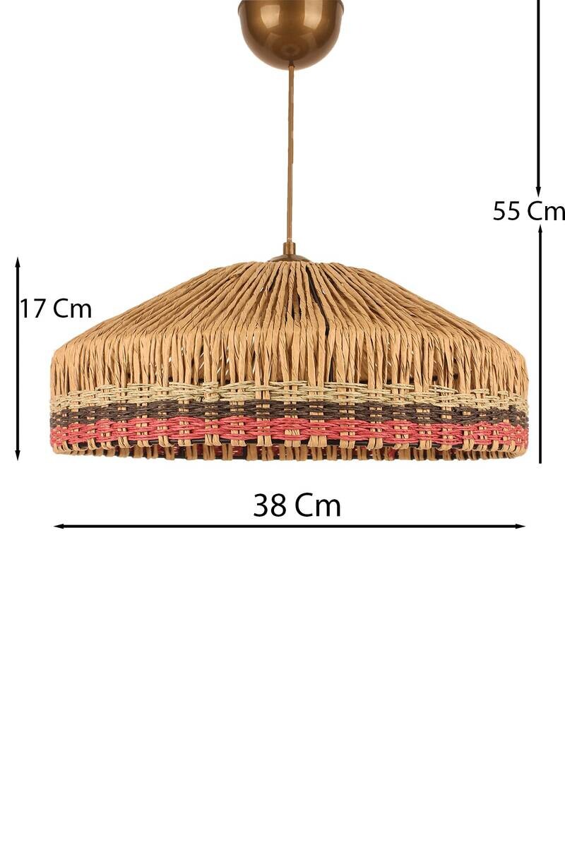 Opviq Pendelleuchte beige Metall B/H/T/L/D: ca. 38x55x38x38x38 cm E27 1 Brennstellen