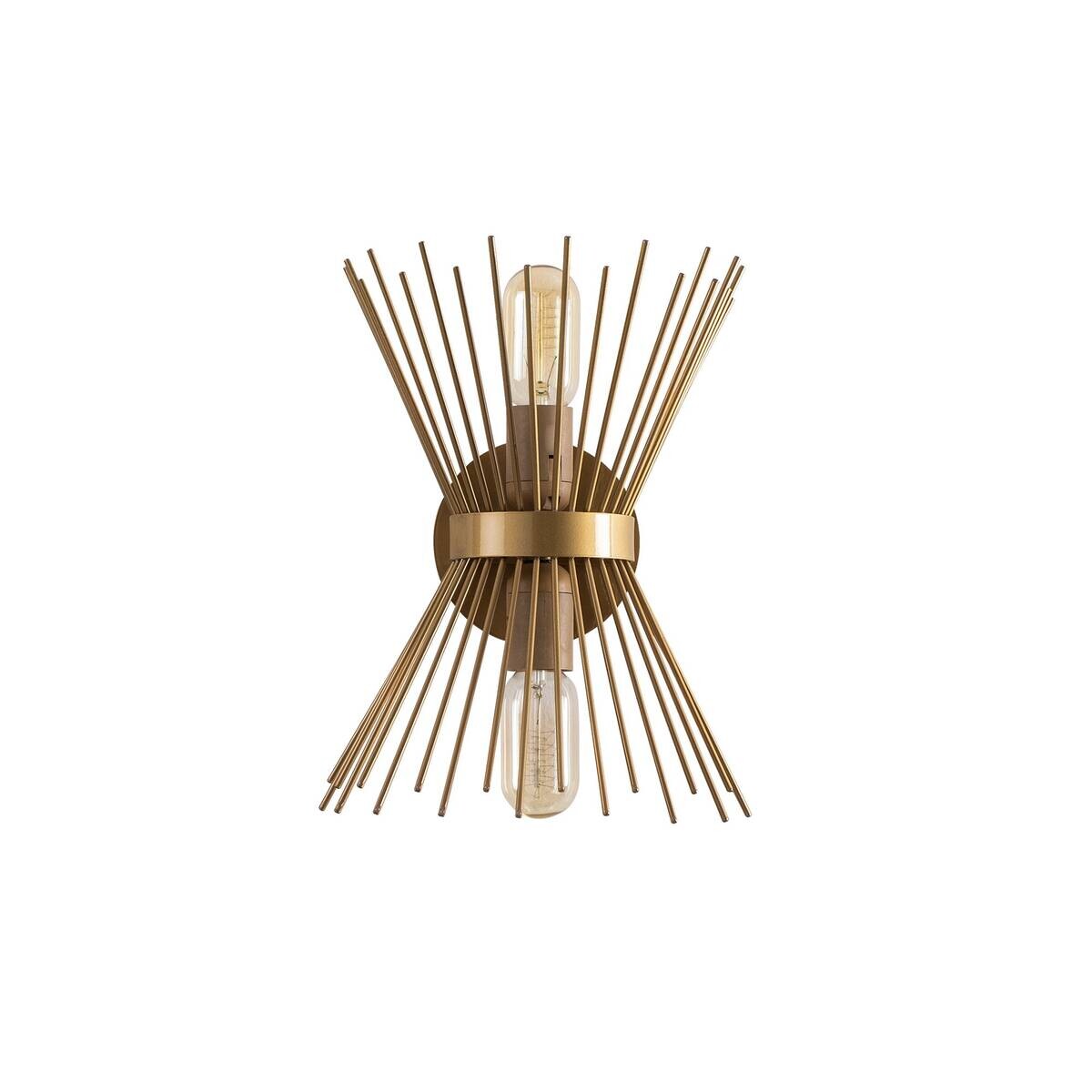 Opviq Wandleuchte Kirpi gold Eisen B/H/T/L: ca. 16x33x16x23 cm E27 1 Brennstellen