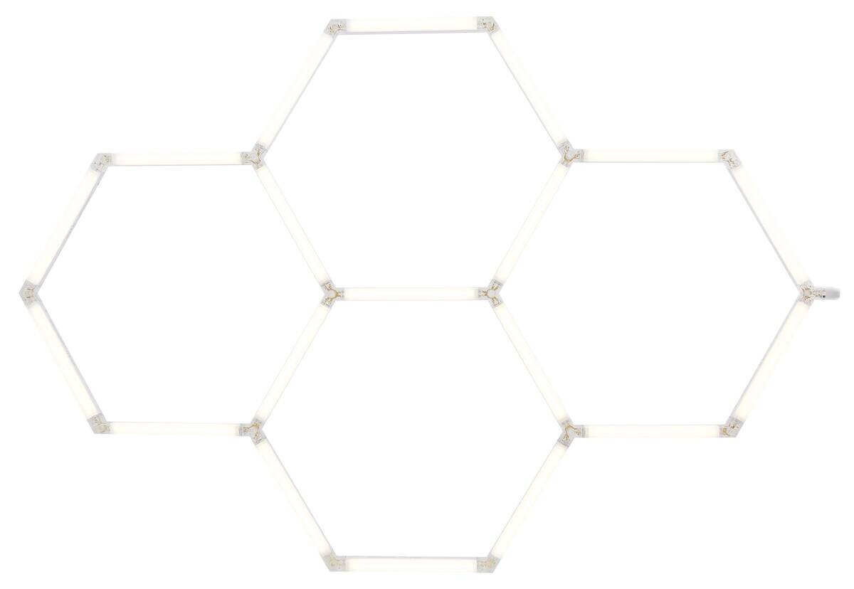 GLOBO LED-Deckenleuchte HONEYCOMB weiß Kunststoff B/H/T: ca. 19,9x103,3x157,9 cm 1 Brennstellen