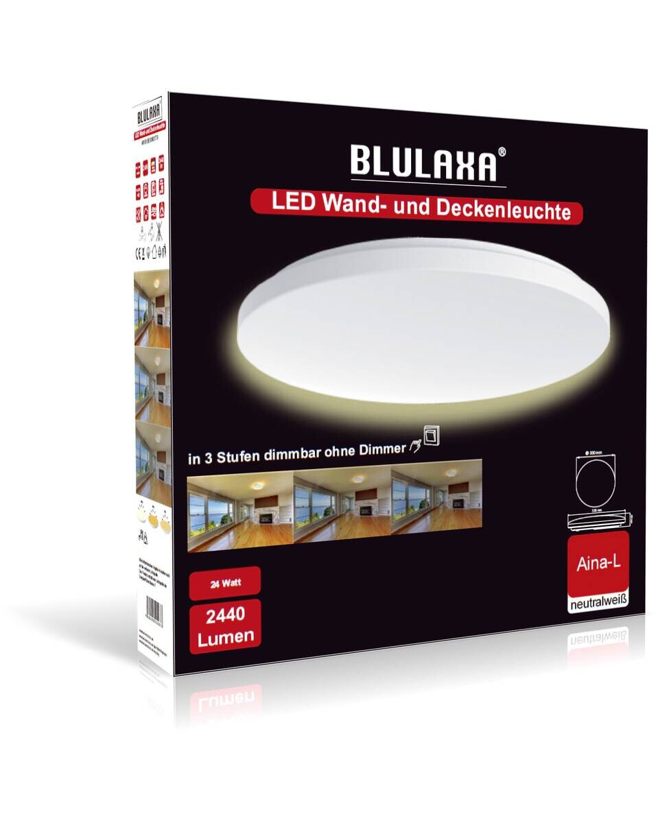 Blulaxa LED-Deckenleuchte Aina weiß D: ca. 33 cm