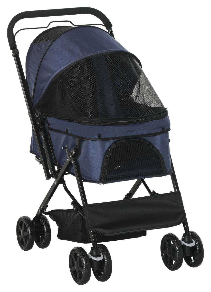 PawHut Hunde-Zubehör blau Polyester B/H/L: ca. 52x76,5x95 cm