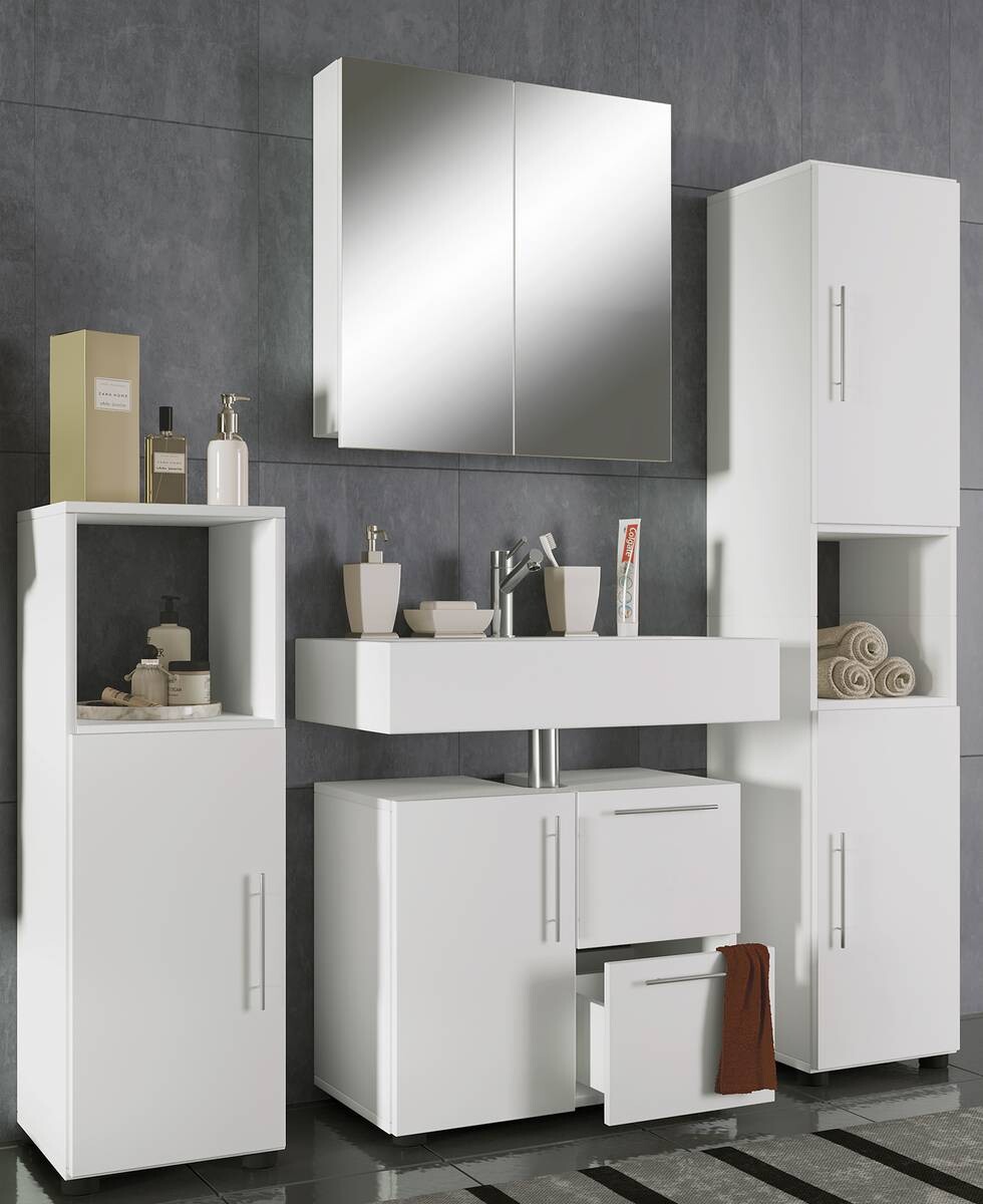 Badezimmer-Set Flandu weiß B/H/T: ca. 61x51x32 cm