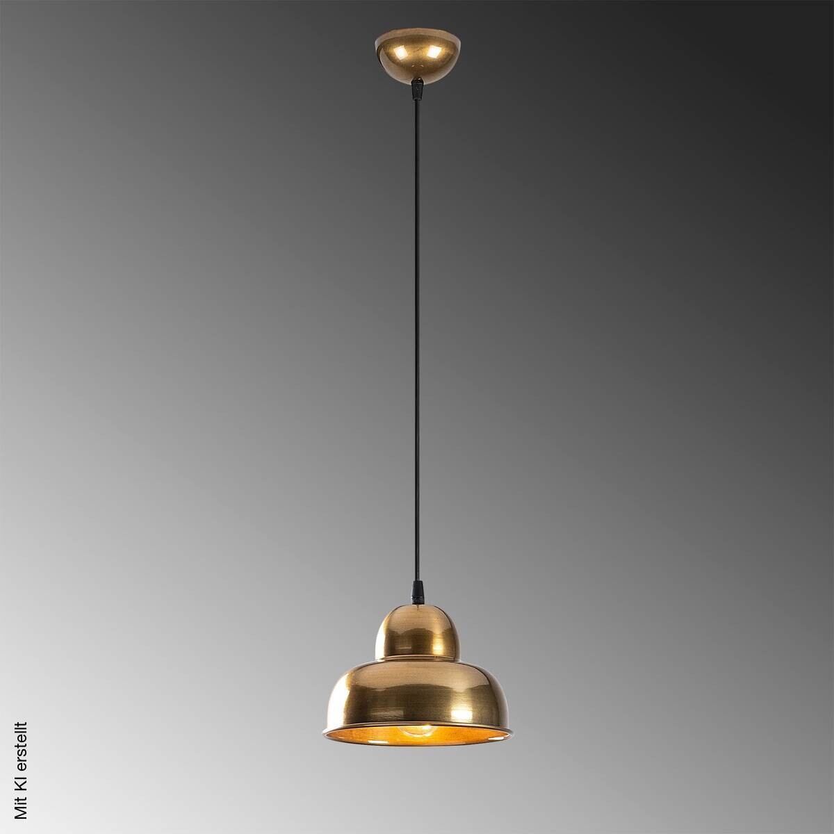 Opviq Pendelleuchte gold B/H/T: ca. 20x111x20 cm E27 1 Brennstellen