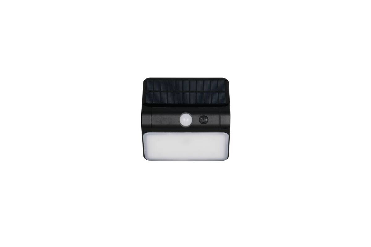 Solar-Außenwandleuchte schwarz B/H/T: ca. 12x12x7 cm