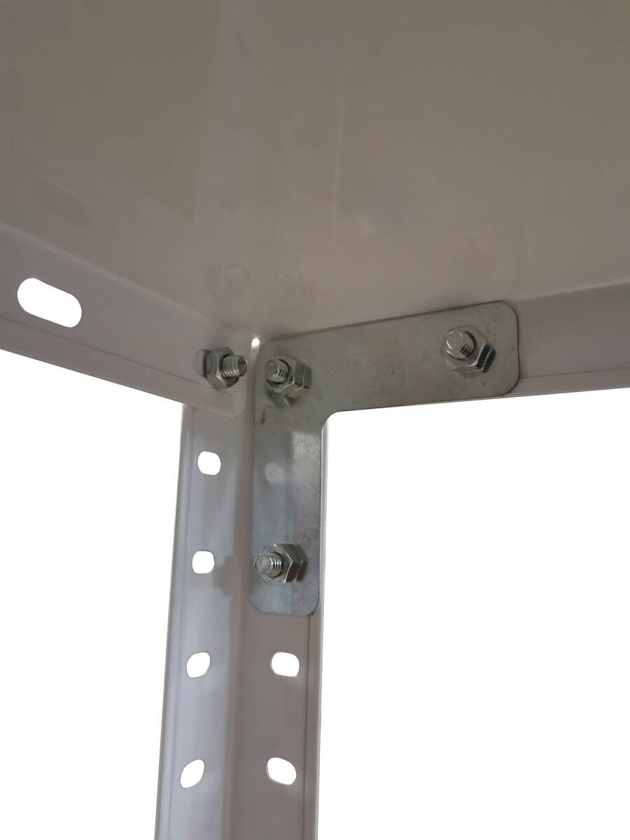 Schraubregal weiß B/H/T: ca. 75x150x30 cm