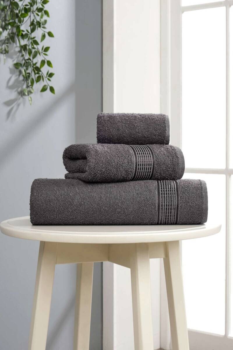 Mijolnir Frottier-Set anthrazit Baumwolle B/T/L: ca. 30x50x30 cm