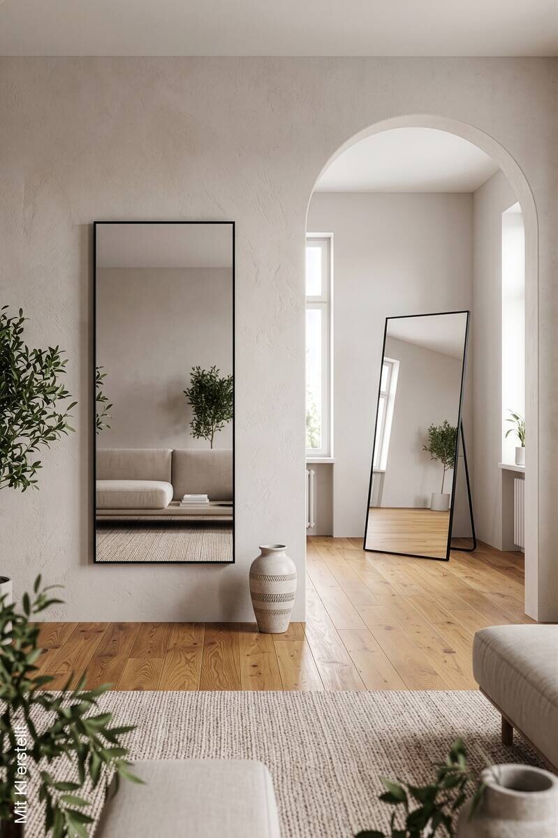 Mirrors & More Standspiegel schwarz perlschwarz B/H: ca. 70x170 cm