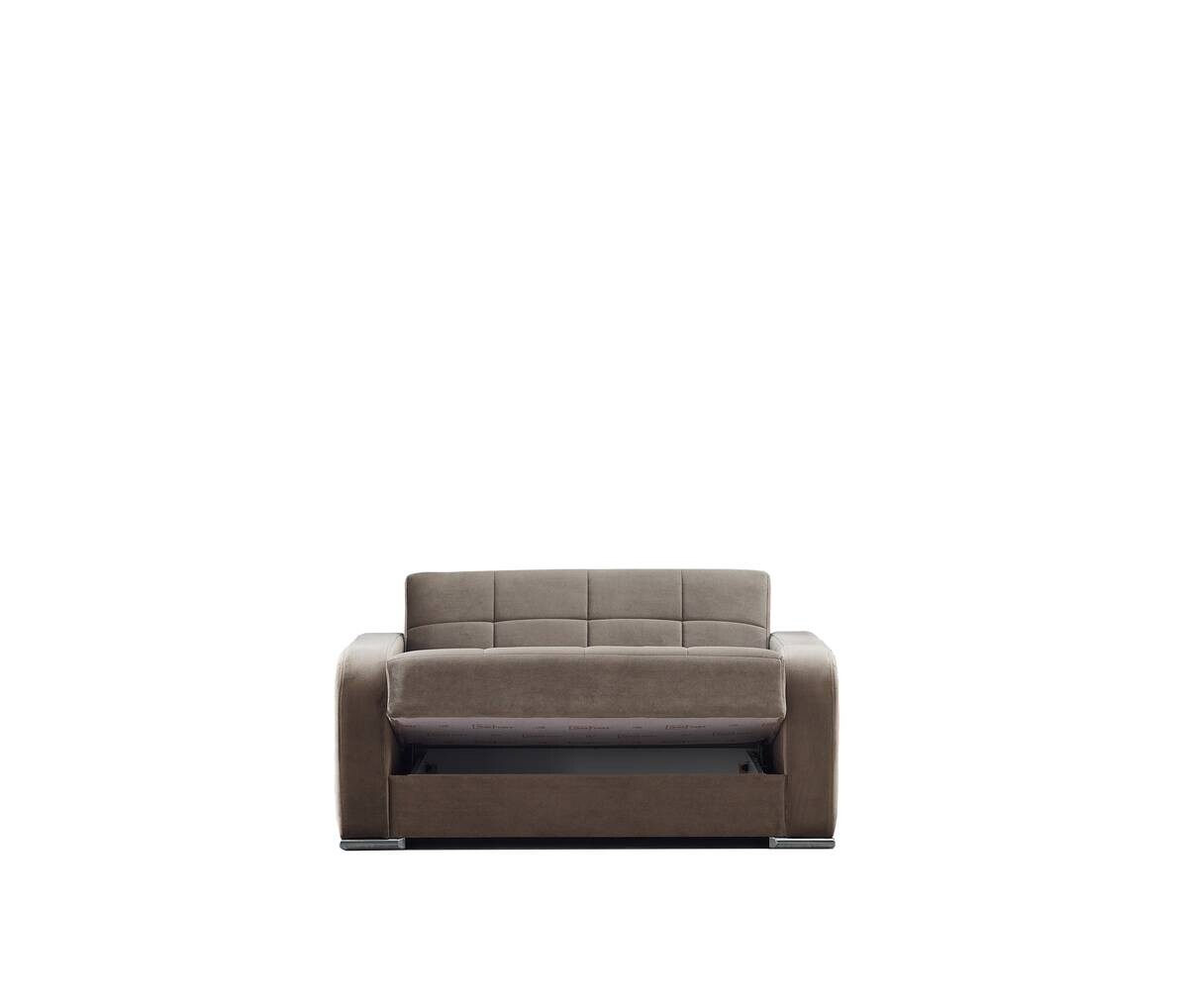 Sofa graubraun Microfaser B/H/T: ca. 150x85x83 cm