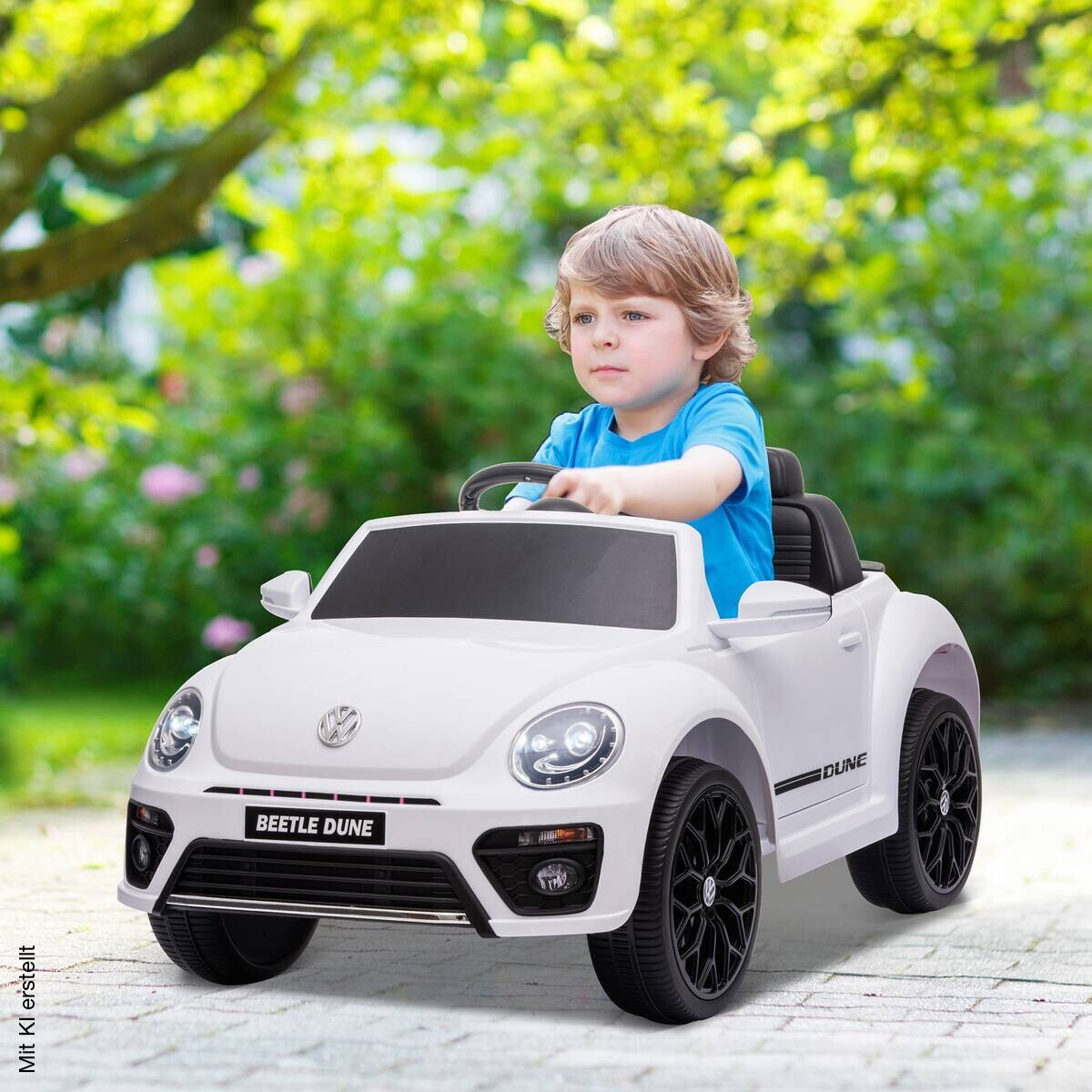 AIYAPLAY Kinder Elektroauto weiß B/H/L: ca. 56,5x46x97 cm