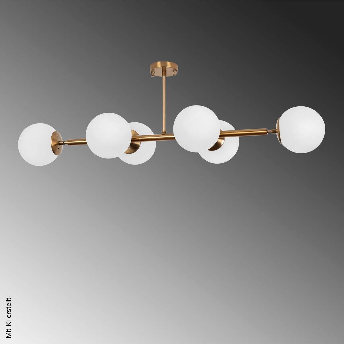 Opviq Deckenleuchte Fazli-10501 Glas B/H/T/L: ca. 110x35x40x110 cm E14 6 Brennstellen