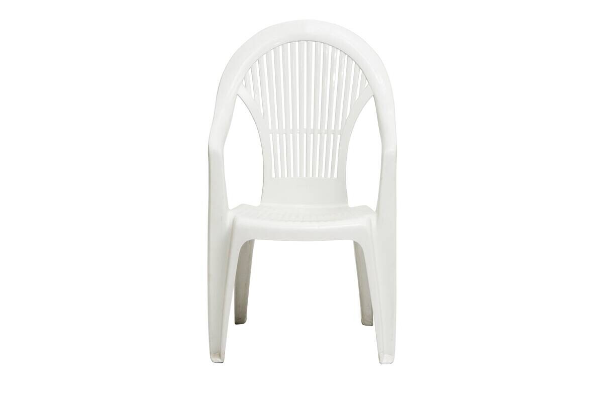 ProGarden Stapelsessel Vega weiß Kunststoff B/H/L: ca. 54x93x57 cm