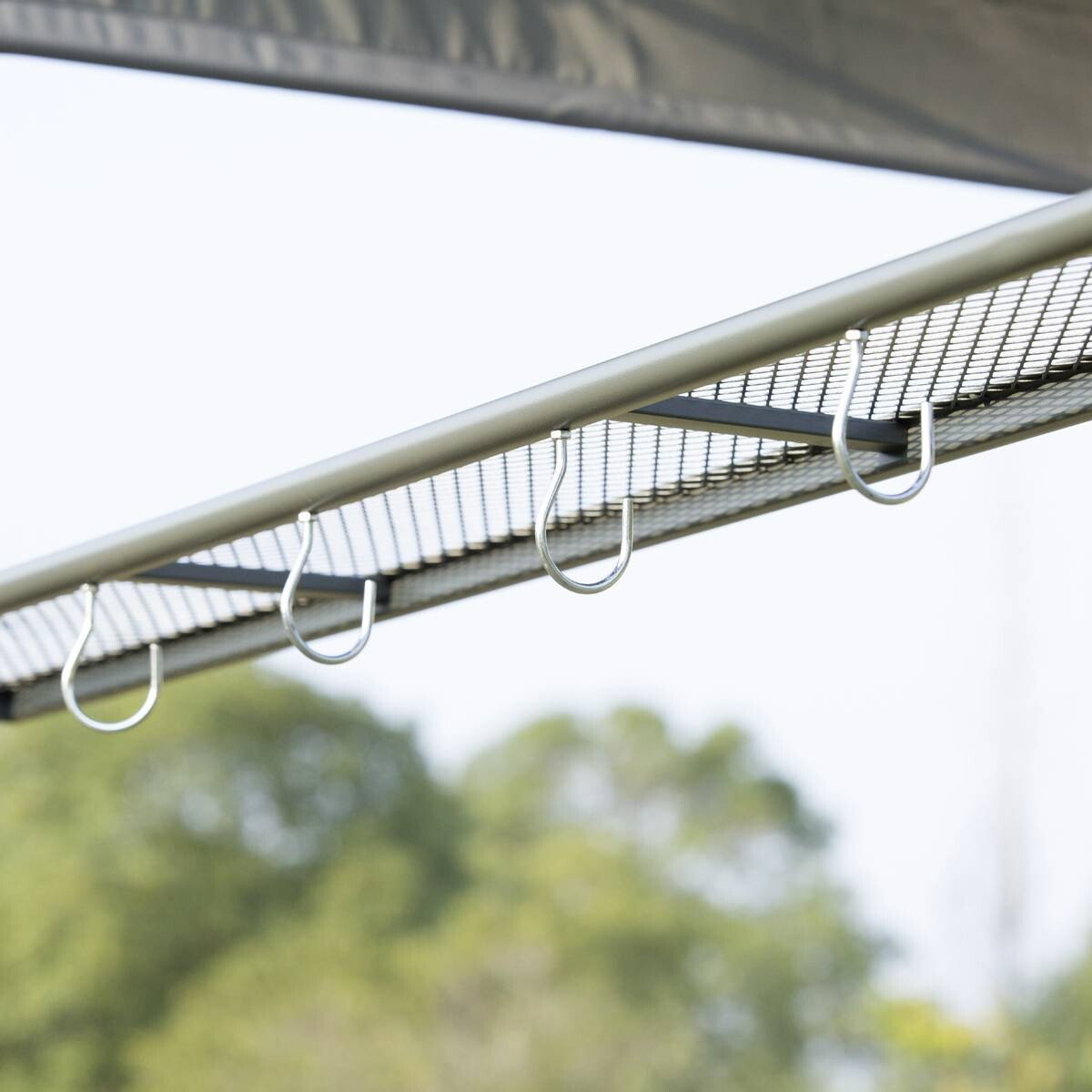 Outsunny Grillpavillon schwarz Metall B/H/L: ca. 138x216x218 cm