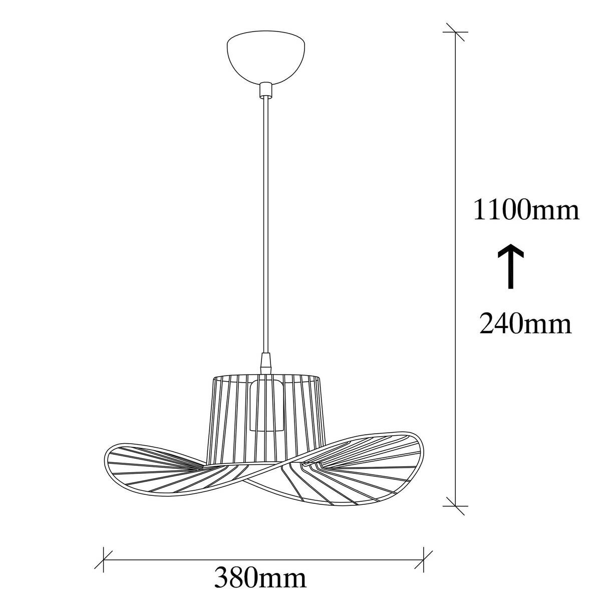 Opviq Pendelleuchte Tel-6736 schwarz B/H/T/L/D: ca. 38x110x38x38x38 cm E27 1 Brennstellen