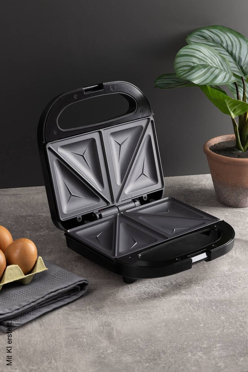 BERGNER Sandwichtoaster BG-53005-CP schwarz Kupfer Aluminium Kunststoff B/H/L: ca. 22x9x22 cm