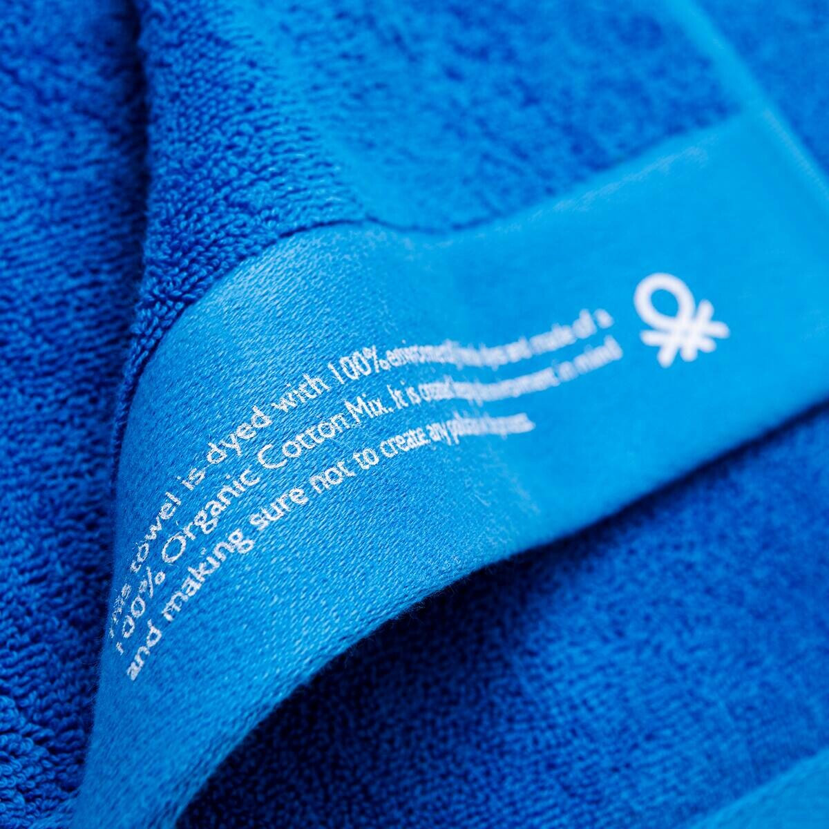 BENETTON Badetuch blau Baumwolle B/L: ca. 90x150 cm