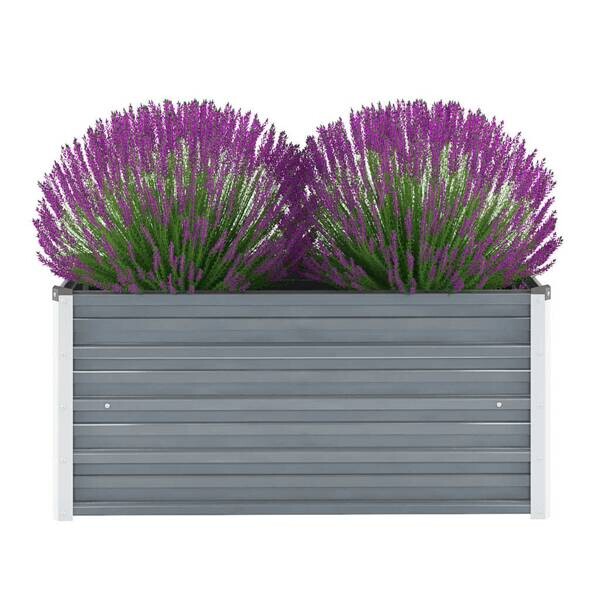 Hochbeet grau Stahl B/H/L: ca. 40x45x100 cm
