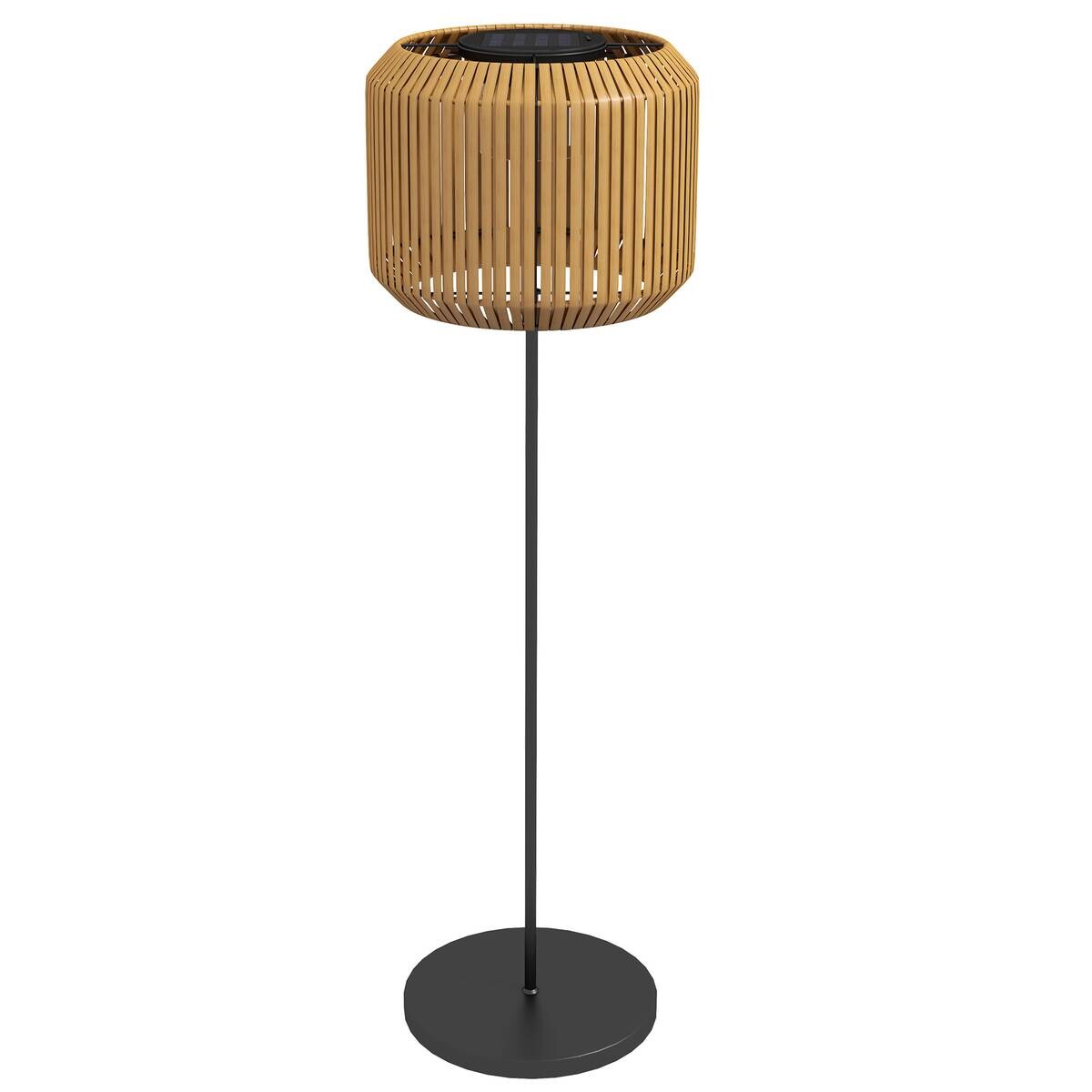 Solarleuchte 867-152V00YL gelb Edelstahl Polyrattan B/H/L: ca. 34x34x130 cm