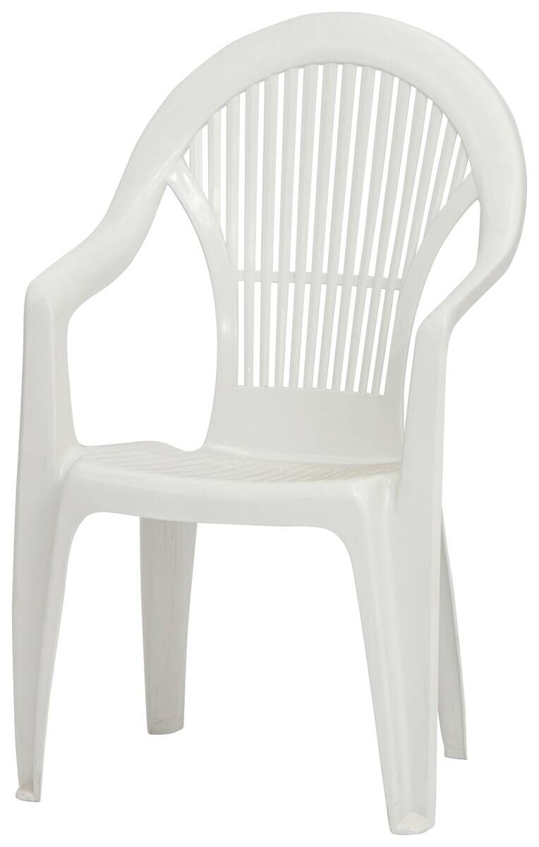 ProGarden Gartenstühle Vega weiß Kunststoff B/H/L: ca. 54x93x57 cm