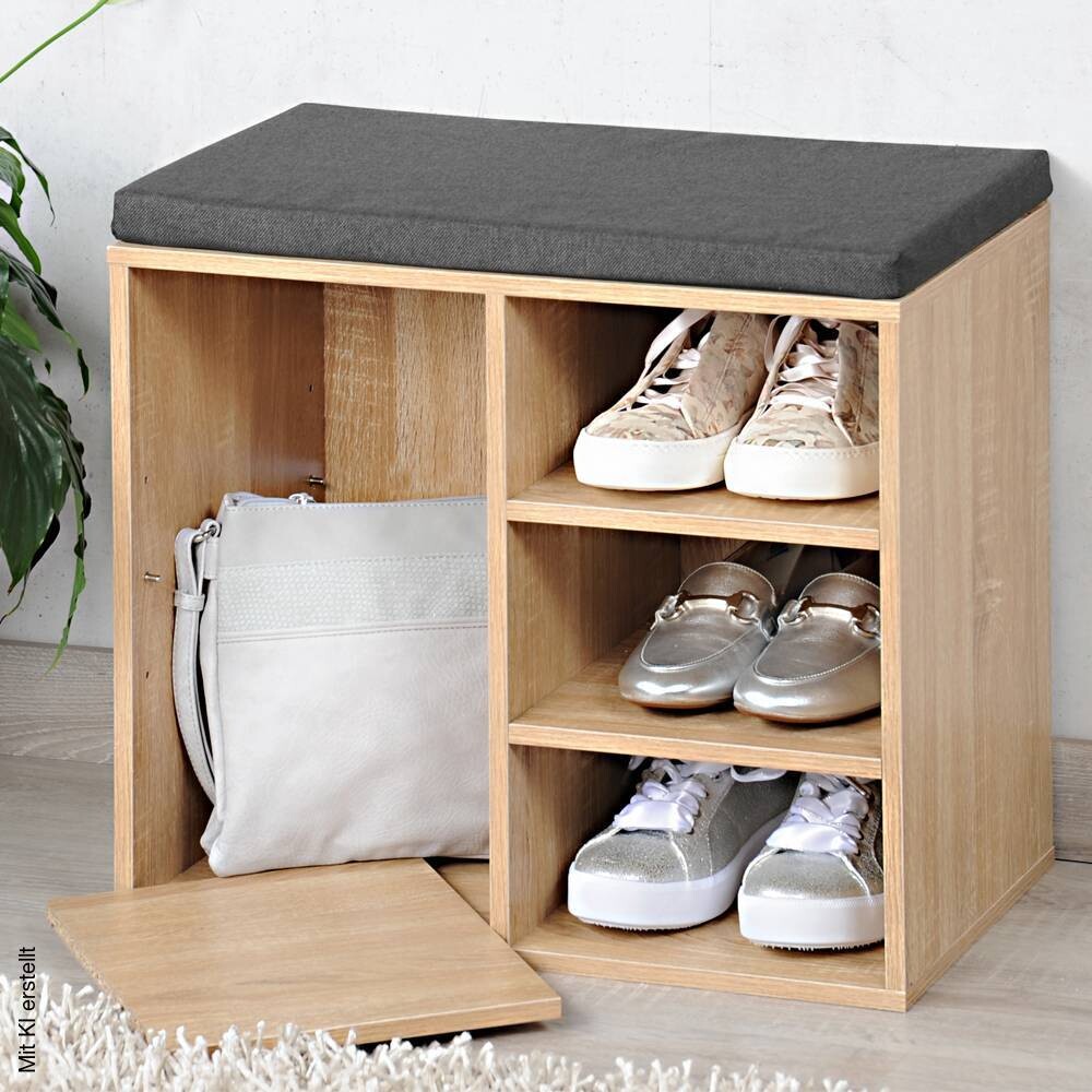 Kesper Schuhregal Eiche Spanplatte B/H/L: ca. 29,5x48x51,5 cm