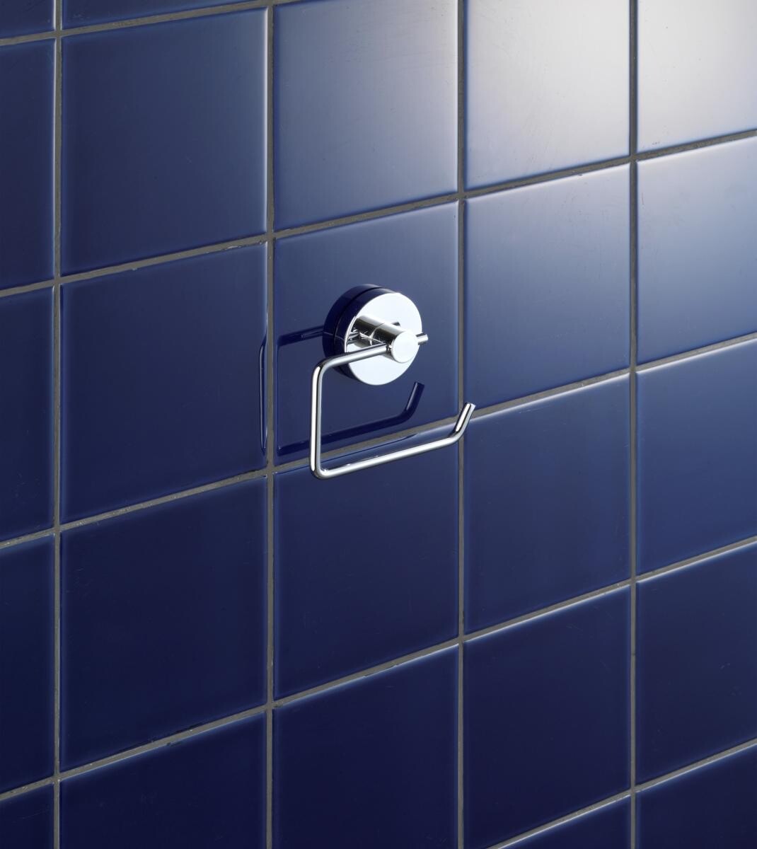 Toilettenpapierhalter Chrom Stahl B/H/L: ca. 13,5x10,5x3,7 cm