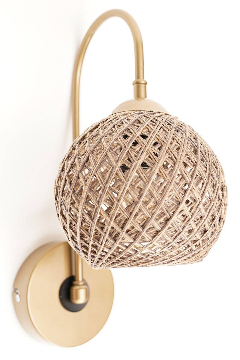 Opviq Wandleuchte braun Metall B/H/L: ca. 25x30x22 cm E27 1 Brennstellen