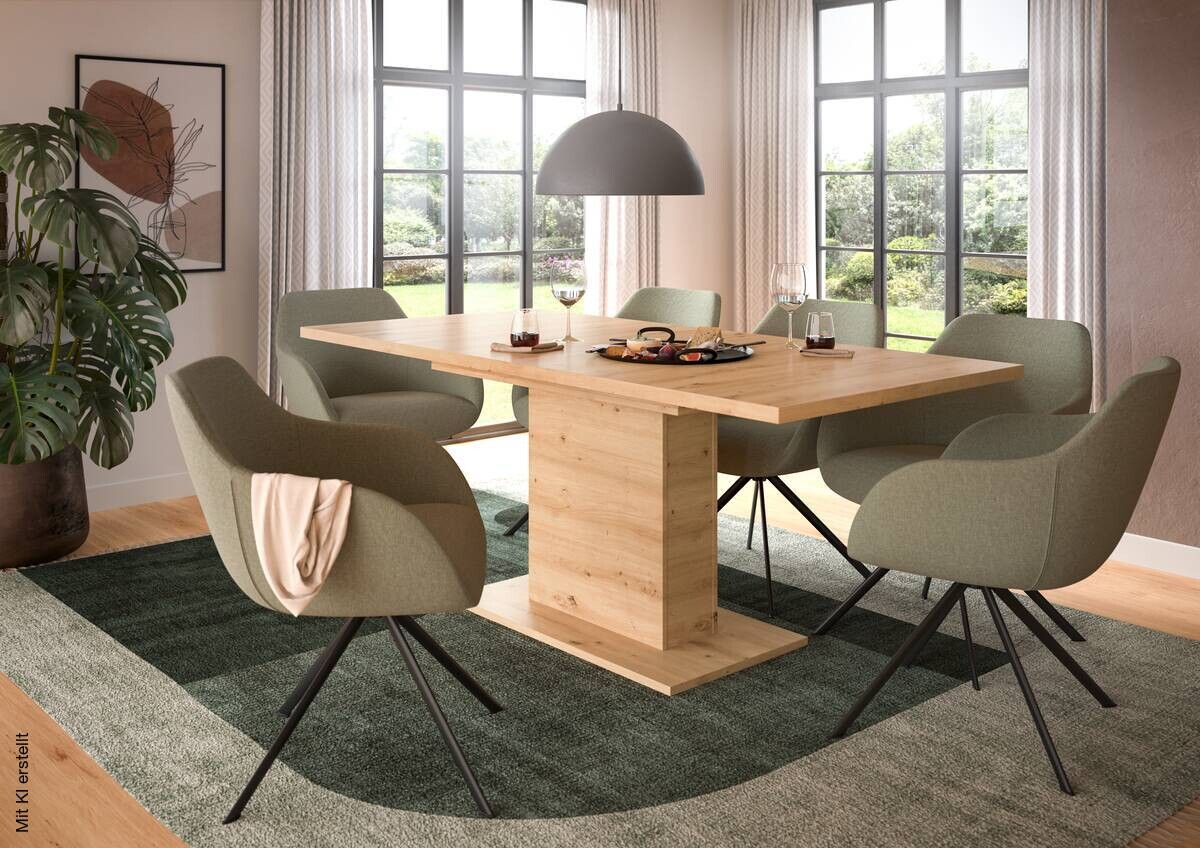 Esstisch MOTION Artisan Oak Nachbildung B/H/T: ca. 150x76x90 cm