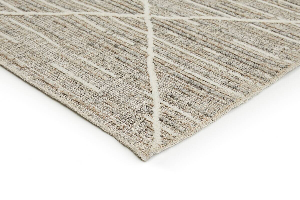 Webteppich Crosby graubraun B/L: ca. 80x150 cm
