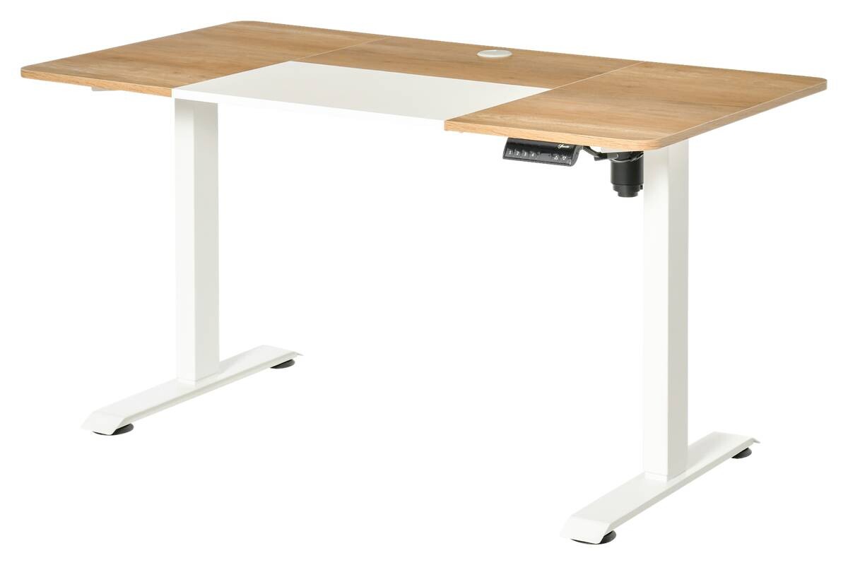 Schreibtisch 920-071V90WT natur Holz Nachbildung weiß B/H/T: ca. 140x116x70 cm