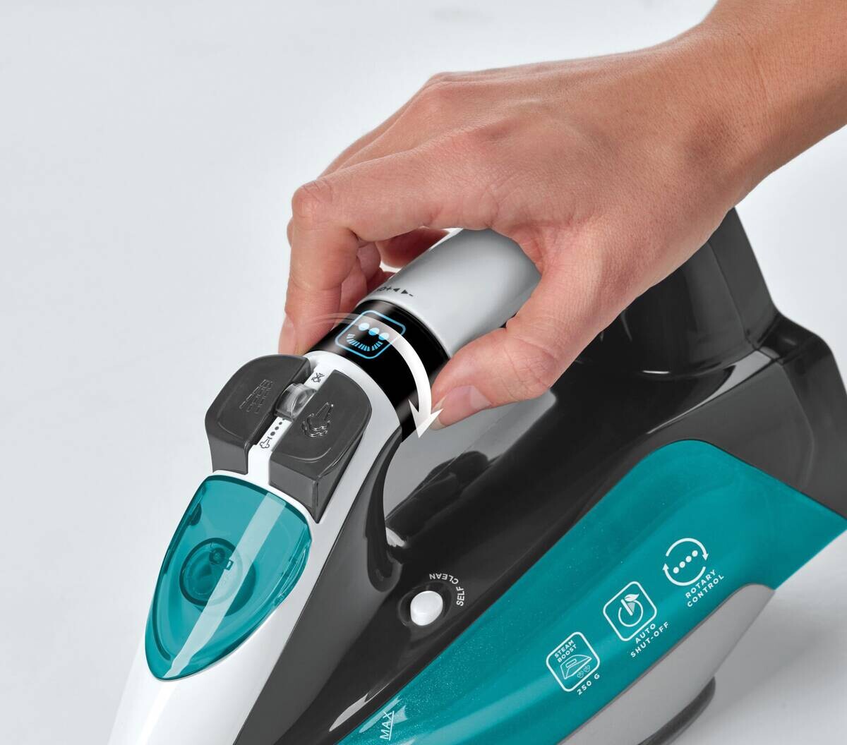 Polti Polti Dampfbügelautomat QS220 grün weiß Keramik B/H/L: ca. 31x15,5x31 cm