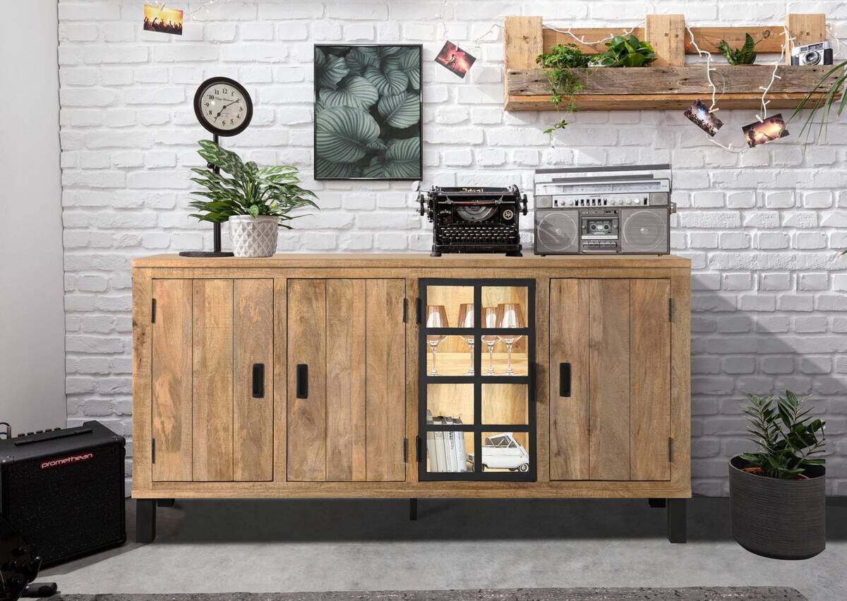 Sideboard Kali latte Mango B/H/T: ca. 145x90x40 cm