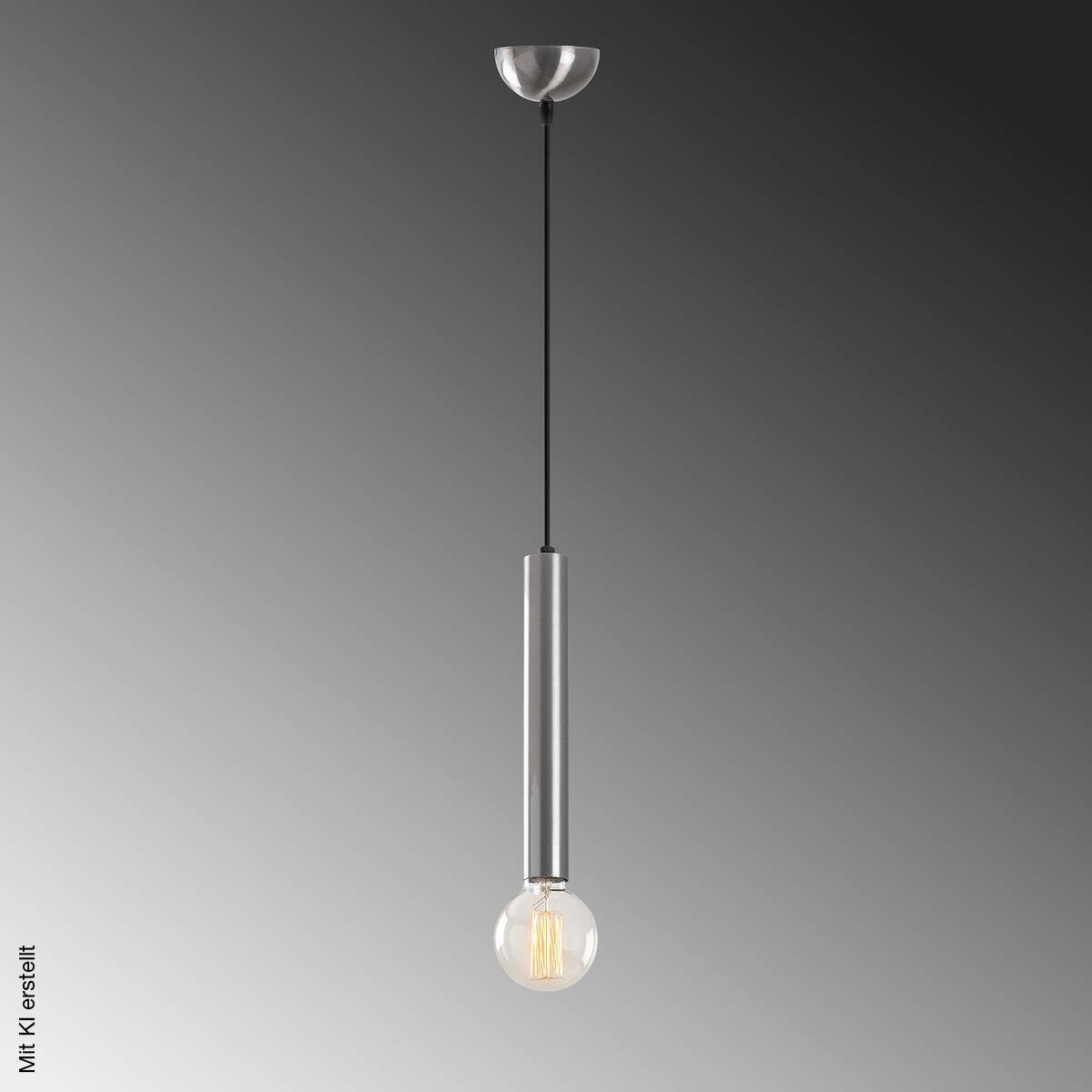 Opviq Pendelleuchte silber B/H/T: ca. 4x126x4 cm E27 1 Brennstellen
