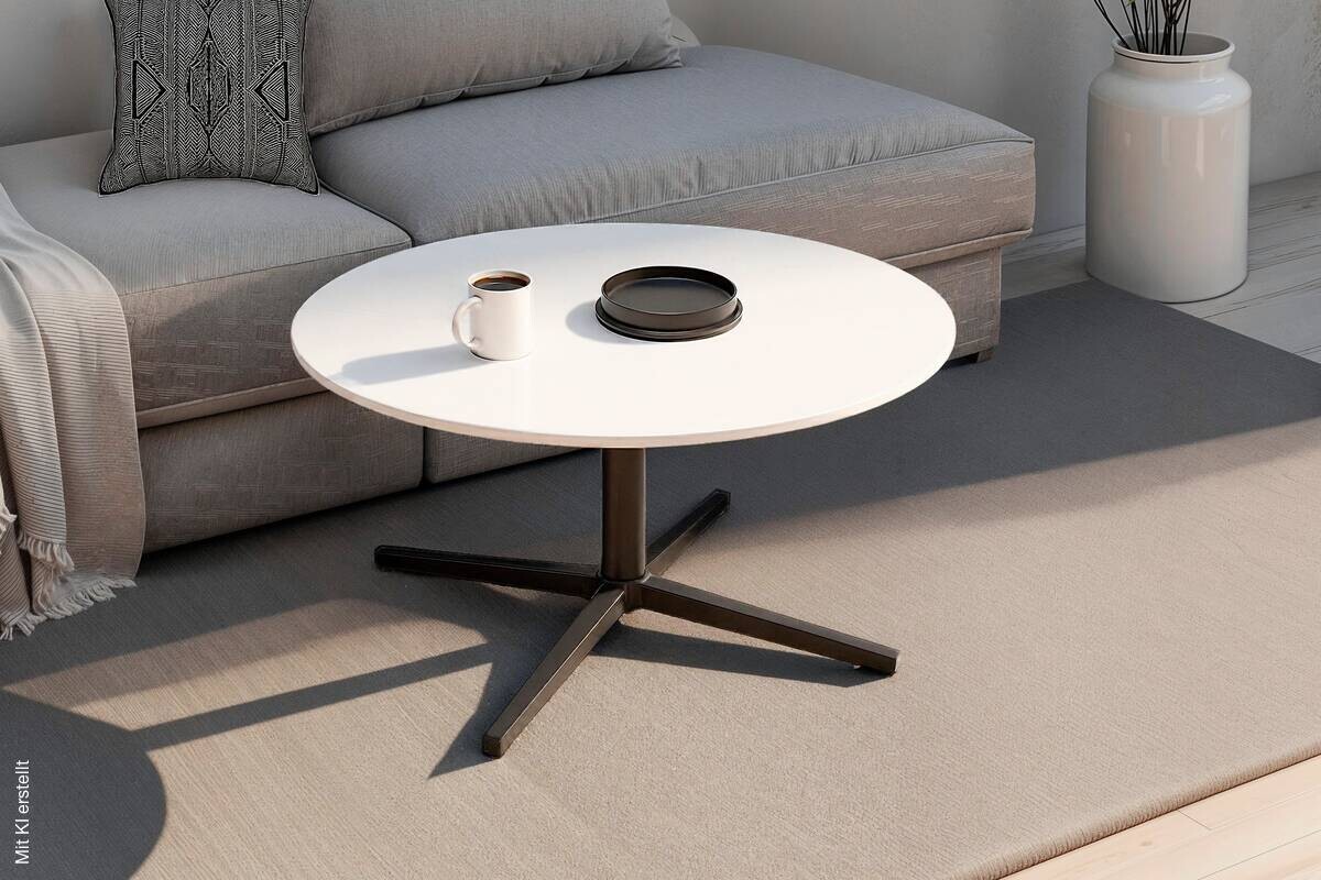 byLIVING Couchtisch CUP schwarz weiß H/D: ca. 36,5x70 cm