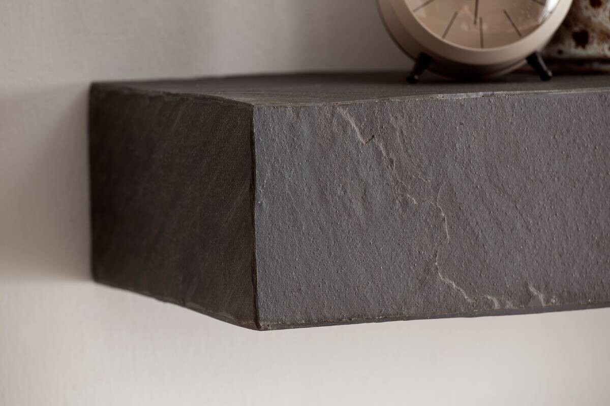 Wandregal grau B/H/T: ca. 120x10x20 cm
