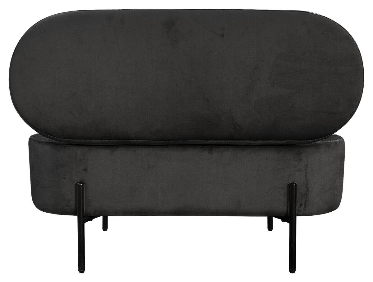 Bank NOVA schwarz Metall B/H/T: ca. 95x42x37,5 cm